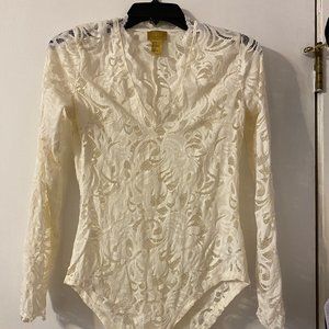 Long Sleeved Lace Bodysuit